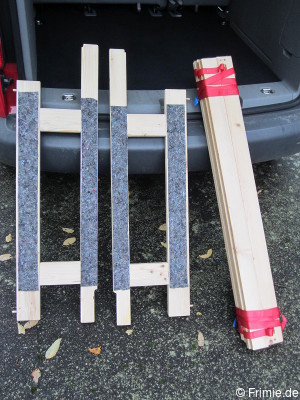 Teile des Bettgestells